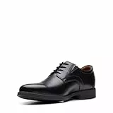 Clarks Whiddon Plain, Zapatos Oxford para Hombre Black Leather, 43 EU
