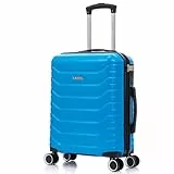 RAYKONG Maleta de Cabina 55x40x20cm Policarbonato (40L) semirígida Trolley pequeño Equipaje de Mano 4 Ruedas giratorios a 360º Cierre numérico (Turquesa)