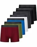 FM London Pack de 7 Calzoncillos para Hombre, Sin Etiquetas – Bóxer de Algodón, Transpirables, Suaves y Elásticos, Surtido Oscuro, XXL