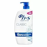 H&S Classic Champú Anticaspa 1000ml con Dispensador, para Uso Diario Hasta 100% de Protección Anticaspa, Clínicamente Probado Para Todo Tipo de Pelo y Cuero Cabelludo. Sensación de Frescor New Version