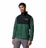 Columbia Ascender Softshell Jacket Chaqueta, Bosque lluvioso/Negro, XL para Hombre