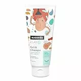 Suavinex, Gel - Champú para Niños y Niñas de 3 a 10 Años, Gel de Baño Sin Alérgenos, Sin Parabenos, Sin Siliconas, Apto Pieles Sensibles, No Pica en los Ojos, 95% Ingredientes Origen Natural, 200 ml
