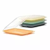 Tatay Porta Embutidos Fresh | Tupper Embutido Nevera | Set de 4 Estándar | Apilable, Tapa Extraíble | Apto Congelador, Lavavajillas y Microondas | Libre de BPA, 17 x 3,2 x 25,2 cm, Colores Pastel