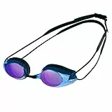 ARENA Tracks Mirror Gafas de Natación Unisex, Gafas de Competición para Adultos, Lentes de Espejo Antiempañamiento, Protección UV, 4 Puentes Nasales Intercambiables, Juntas de Silicona