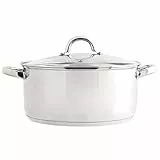 Quid Ottawa Cacerola Acero Inoxidable 26cm - 6,2l Acero INOX Apto Vitrocerámica Apto Inducción 100% Higiénico