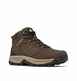 Columbia Men's Transverse Hike Waterproof, Waterproof Mid Rise Trekking and Hiking Boots, Cordovan/Golden Yellow, 10