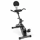 Ultrasport Bicicleta estática para Mayores Seniors Recumbent Hometrainer, 60% Acero 30% PP 10% PS, Negro/Gris, Extra cómodo
