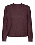 PIECES Pcemma LS O-Neck Knit Pwp BC, Puerto Tawny, M para Mujer