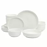 Gibson Home - Vajilla de Porcelana Oslo, 4 Servicios (16 Piezas), Blanco