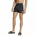adidas 3 Stripes Swim Shorts 3 Inch Bañador, Negro/Blanco, M para Hombre