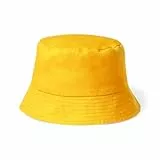Gorro Pescador Infantil 100% algodón. Gorro Pescador Niño Niña. Sombrero Pescador Tipo Bob. Gorro Bucket. Talla única 54 (Algodón, Amarillo)