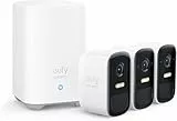 eufy Security eufyCam 2C Camara vigilancia WiFi Exterior, Camara de vigilancia Exterior,180 días de duración de la batería, HD 1080p, nessun Costo mensile, Conjunto de Tres cámaras