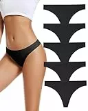 VOENXE Tangas de Lencería,Tangas Mujer Pack,Sin Costuras Bragas,Ropa Interior,para Mujeres,Women Multicolor con Acabado Fino Que No Marca,Cómodos,Suaves y Elásticos Thong Underwear,5 Pack