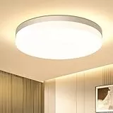 EASY EAGLE Plafon LED Techo, 48W 4800LM 3000K Lámparas de Techo, IP44 Ø30cm Blanco Downlight Plafones para Techo Cocina Pasillo Baño Sala