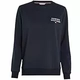 Tommy Hilfiger Sudadera sin Capucha para Mujer, Azul (Desert Sky), M