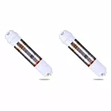 Guihydur 2X Filtro Purificador de Agua de 8 Pulgadas Y 1/4 Pulgadas Elementos de Filtro de Conexión Rápida Membrana de Ultrafiltración UF Elementos de Filtro Integrados