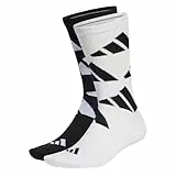 adidas Unisex adulto AEROREADY Crew Logo Brand Love Socks 2 Pairs, White/Black, 46-48