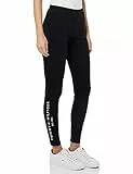 Tommy Hilfiger Leggings Ajustados Heritage Hilfiger, Leggings para Mujer, Negro (Black), S