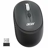 acer Ratón Bluetooth, Inalámbrico Portátil de 1600 dpi Modo Dual para 3 Dispositivos (2×BT5.2 + 2.4GHz), Clic Silencioso para Portátiles, Compatible con Windows, macOS y Android-Negro