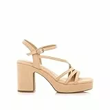 MTNG Sandalias de tacón Mujer Britt 53436 | 60294 | Beige