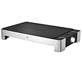 WMF Lono - Plancha/Grill sobremesa, 2300 W, Superficie Antiadherente, placa desmontable con dos funciones, regulador temperatura, Acero inoxidable cromargan