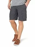 Wrangler Authentics Men's Classic Relaxed Fit Stretch Cargo Short, Anthracite, 38
