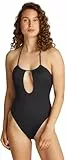 Calvin Klein Traje de baño Mujer Plunge One Piece con Efecto Arrugado, Negro (Pvh Black), XS