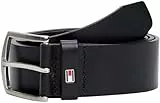Tommy Hilfiger Cinturón Hombre New Denton Belt 4.0 Cinturón de piel, Negro (Black), 100 cm
