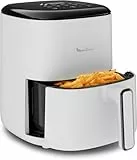 Moulinex Easy Fry Compact 3L – Freidora de aire 1300 W, ahorro energético 70%, cocina rápida, 10 programas, panel de control digital, color blanco, EZ145A