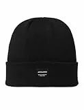 JACK & JONES Jjdna Beanie Noos, Gorro de Punto Hombre, Negro (Black), Talla única