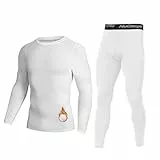NuCamper Ropa Interior Térmica Hombre, Conjuntos térmicos para Hombres, Invierno Camiseta Térmica Hombres Manga Larga Pantalones Largos, Camisa y Pantalón de Compresión Funcional para Esquí, Ciclismo