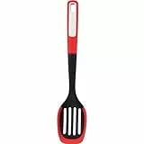 BERGNER Q3682 Cuchara de cocina ranurada 34x7.2x3.9cm Black&Red colección Mars, Nylon