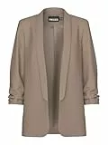 PIECES Pcboss 3/4 Blazer Noos Blazer, Marrón (Fósil), XL para Mujer