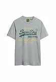 Superdry, T.Shirt VL Classic Relaxed tee, M1012203A, Flint Grey Grit, L, Hombre