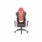 NEWSKILL - Silla Gamer Kaidan, Altura Ajustable, Respaldo Reclinable 180º, Reposabrazos 3D Regulable, PU Transpirable + Carbón, Pistón Gas Clase 4, hasta 150Kg, Cojín Lumbar y Cervical, Color Rojo