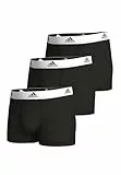 adidas Multipack Trunk (3 Unidades), Ropa interior Hombre, Negro 02, S