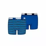 PUMA Everyday Striped Boxers 2P, Boxer, Niños, Navy/Blue - New, 134-140
