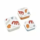 BÉABA, Set 3 Cajas de Merienda para Bebés y Niños, Ideal para Jardín de Infancia Escuela Guardería, Compacto, Fácil Apertura y Limpieza, Apto Lavavajillas y Microondas, 230mL/350mL/500mL, Juguetón