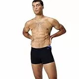 Speedo Hyperboom Splice Aquashort Swimming Trunks| Quick Drying | Training | Fitness | Chlorine Resistant Aquashort para Hombre, Black/Cobalt Pop, 32