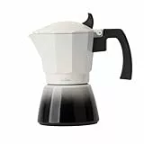 Jata Hogar HCAF2406 - Cafetera Italiana Induccion. De Aluminio, 6 Tazas de Capacidad, Apta para Inducción, Vitrocerámicas y Cocinas de Gas. Mango Termorresistente. Fácil limpieza