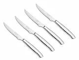 Arcos Juego Cuchillos carne 4 piezas 4 pulgadas, Paquete Cuchillos bolsillo con borperla para cortar y filetear carne, Hoja y mango Acero Inoxidable monobloque, Serie Mesa