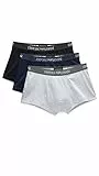 Emporio Armani 3-pack Trunk Pure Cotton, Calzoncillos Hombre, Negro, M