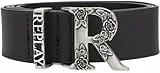 Replay Aw2608 Cinturón, 0098 Black, 80 para Mujer