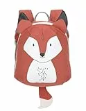 LÄSSIG Mochila infantil pequeña para guardería, mochila para cuna con correa para el pecho, 20 x 9 x 24 cm, 3,5 L/Tiny Backpack Fox