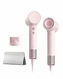 Laifen Mini Secador de Pelo 200 M Iones Motor sin Escobillas de 110K RPM Secado Rápido Control Inteligente de Temperatura Modo para Niños Boquilla Magnética Ligero 299g Viaje Rizado Alisado (Rosa)