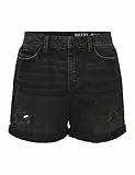Noisy May NOS DE Nmsmiley NW DEST Shorts Vi061bl Bg Noos Pantalones Cortos, Black Denim, M para Mujer
