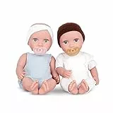 Babi by Battat - Muñecos recién Nacidos de 36 cm con Cuerpo Blando - Gemelos niña y niño - Tonos de Piel Medio claros con Ojos Azules - para niños de 2 años o más