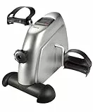 Jocca - Pedaleador Digital con Pantalla LCD, 4 kg, Ejercitador de Piernas y Brazos, 5 Funciones, Plegable, Gris