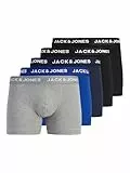 JACK & JONES Calzoncillos Tipo bóxer para Hombre (5 Unidades), Negro. Detalles: Negro – Navy Blazer – Surf The Web – Lgm, L