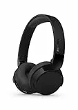 PHILIPS TAH3209BK Auriculares on-Ear Ligeros Bluetooth con Aislamiento pasivo del Ruido - 55 Horas de reproducción, Sonido Natural, Llamadas nítidas, Graves dinámicos, 2 Horas de Carga USB-C - Negro